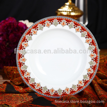 8.5 Inches Luxury Fine White Porcelain Custom Plate